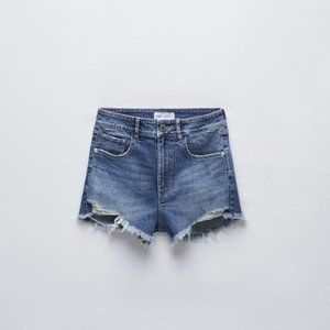 Zara High Rise Denim Shorts